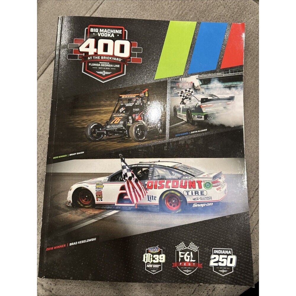 2019 Brickyard 400 NASCAR Official Race Program Racing Indianapolis Speedway